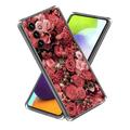 Capa em TPU Stylish Ultra-Slim para Samsung Galaxy A15 - Flores Vermelhas