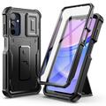 Capa Tech-Protect Kevlar Cam+ para Samsung Galaxy A15 - Protetor de ecrã, protetor de câmara, suporte para o pé - Preto