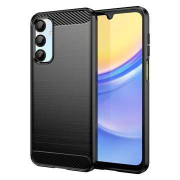 Capa de TPU Escovado para Samsung Galaxy A16 - Fibra de Carbono