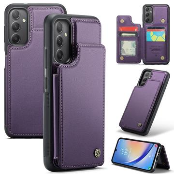 Capa Caseme C22 para Samsung Galaxy A34 5G Carteira para cartões RFID - Roxo