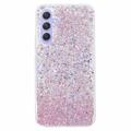 Capa de TPU Glitter Flakes para Samsung Galaxy A35 - Cor-de-Rosa