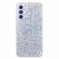 Capa de TPU Glitter Flakes para Samsung Galaxy A35 - Prateado