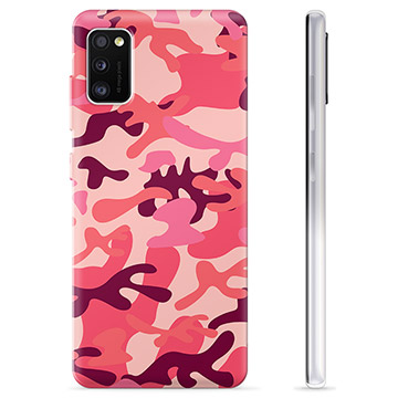 Capa de TPU para Samsung Galaxy A41  - Camuflagem Rosa