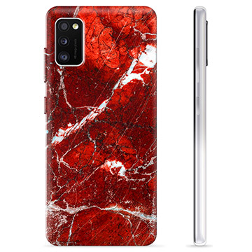 Capa de TPU para Samsung Galaxy A41  - Mármore Vermelho