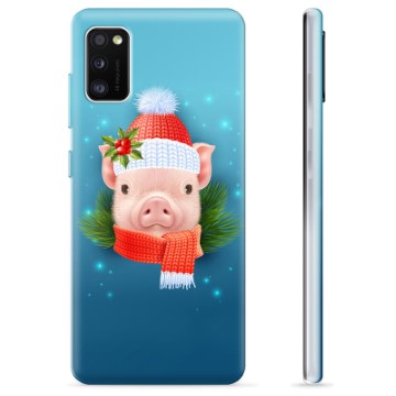 Capa de TPU para Samsung Galaxy A41  - Porquinho de Inverno