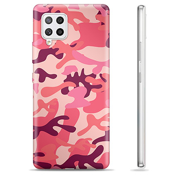 Capa de TPU - Samsung Galaxy A42 5G - Camuflagem Rosa