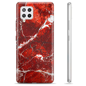 Capa de TPU - Samsung Galaxy A42 5G - Mármore Vermelho