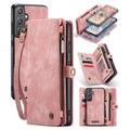 Bolsa tipo Carteira 2-em-1 Caseme 008 Multifuncional para Samsung Galaxy A55 - Cor-de-Rosa