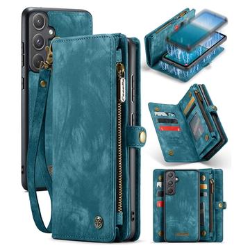 Bolsa tipo Carteira 2-em-1 Caseme 008 Multifuncional para Samsung Galaxy A55 - Azul