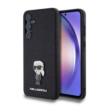 Capa para Samsung Galaxy A55 Karl Lagerfeld Fixed Glitter Metal Ikonik - Preto