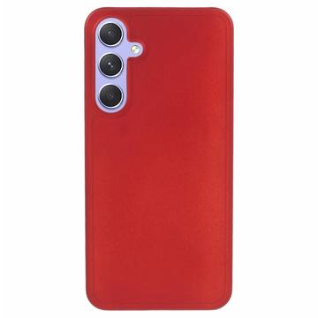 Capa Plastico com Borracha para Samsung Galaxy A55 - Vermelho