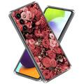 Capa em TPU Stylish Ultra-Slim para Samsung Galaxy A55 - Flores Vermelhas