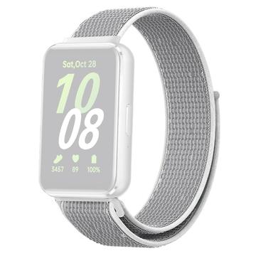 Bracelete de Nylon para Samsung Galaxy Fit3 com Fecho de Velcro - Cinzento