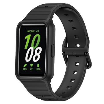 Bracelete de Substituição em Silicone com Moldura Integrada para Samsung Galaxy Fit3  - Preto