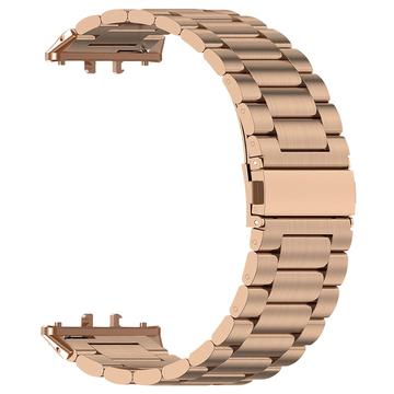 Bracelete em Aço Inoxidável para Samsung Galaxy Fit3 - Cor-de-Rosa Dourado