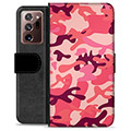 Bolsa tipo Carteira - Samsung Galaxy Note20 Ultra - Camuflagem Rosa