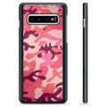 Capa Protectora para Samsung Galaxy S10+  - Camuflagem Rosa