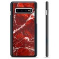 Capa Protectora para Samsung Galaxy S10+  - Mármore Vermelho