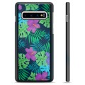 Capa Protectora para Samsung Galaxy S10+  - Flores Tropicais