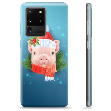 Capa de TPU para Samsung Galaxy S20 Ultra  - Porquinho de Inverno