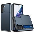 Capa Híbrida com Slot para Cartão Deslizante para Samsung Galaxy S21 FE 5G