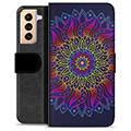 Bolsa tipo Carteira - Samsung Galaxy S21+ 5G - Mandala Colorida