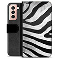 Bolsa tipo Carteira - Samsung Galaxy S21 5G - Zebra