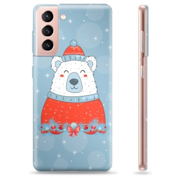 Capa de TPU - Samsung Galaxy S21 5G - Urso de Natal