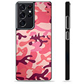 Capa Protectora - Samsung Galaxy S21 Ultra 5G - Camuflagem Rosa