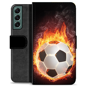 Bolsa tipo Carteira - Samsung Galaxy S22+ 5G - Chama do Futebol