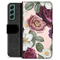 Bolsa tipo Carteira - Samsung Galaxy S22+ 5G - Flores Românticas