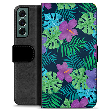 Bolsa tipo Carteira - Samsung Galaxy S22+ 5G - Flores Tropicais