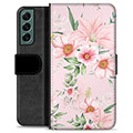 Bolsa tipo Carteira - Samsung Galaxy S22+ 5G - Flores em Aquarela