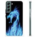 Capa de TPU - Samsung Galaxy S22+ 5G - Dragão de Fogo Azul