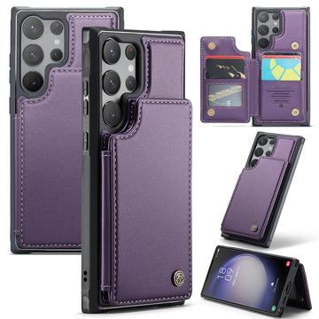 Capa Caseme C22 para Samsung Galaxy S22 Ultra 5G Carteira para cartões RFID - Roxo