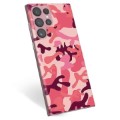 Capa de TPU - Samsung Galaxy S22 Ultra 5G - Camuflagem Rosa