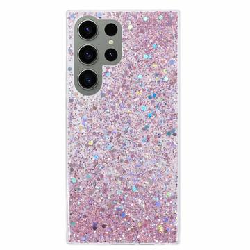 Capa de TPU Glitter Flakes para Samsung Galaxy S23 Ultra