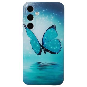 Capa em TPU Stylish Ultra-Slim para Samsung Galaxy S24 FE - Borboleta Azul