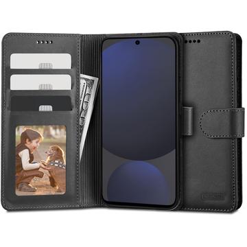 Capa para carteira Tech-Protect com íman e suporte para Samsung Galaxy S24 FE - Preto