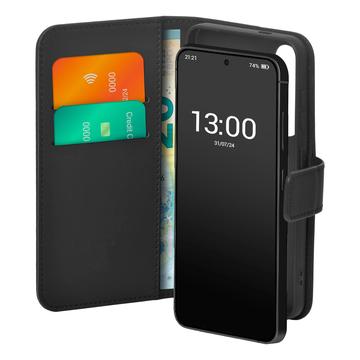 Capa para carteira Samsung Galaxy S24 FE com 2 ranhuras para cartões Puro - Preto