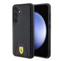 Capa Samsung Galaxy S24 Ferrari Carbon Stitched Bottom - Preto