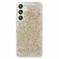 Capa de TPU Glitter Flakes para Samsung Galaxy S24 - Dourado