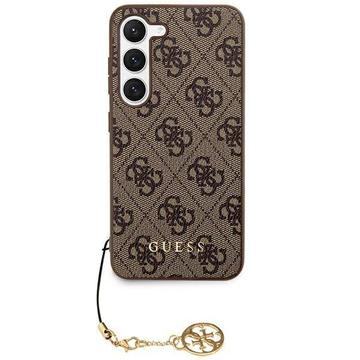 Capa Híbrida Guess 4G Charms Collection para Samsung Galaxy S24 - Castanho