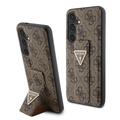 Capa Samsung Galaxy S24 Guess 4G Grip Stand Triangle Logo Case - Castanho