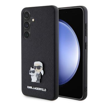 Samsung Galaxy S24 Capa Karl Lagerfeld Saffiano Metal Karl e Choupette - Preto