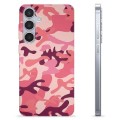 Capa de TPU - Samsung Galaxy S24+ - Camuflagem Rosa