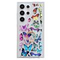 Capa Butterfly TPU com suporte de anel para Samsung Galaxy S24 Ultra - Colorida