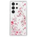 Capa TPU Ultra Fashion para Samsung Galaxy S24 - Flores cor-de-rosa