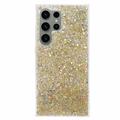 Capa de TPU Glitter Flakes para Samsung Galaxy S24 Ultra - Dourado