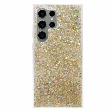 Capa de TPU Glitter Flakes para Samsung Galaxy S24 Ultra